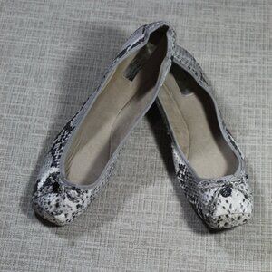 Jessica Simpson Manie Women's Size 10 Grey Snakeskin Ballet-style Flats - NWOT